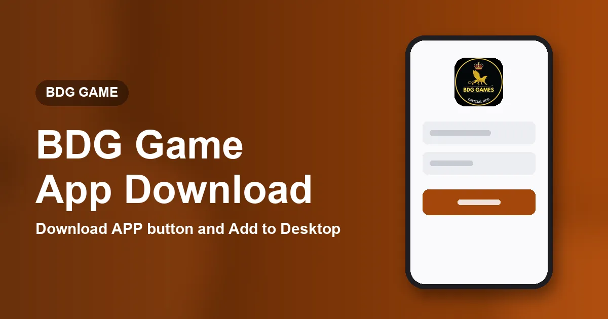 Banner titled BDG Game App Download with an outline of a phone