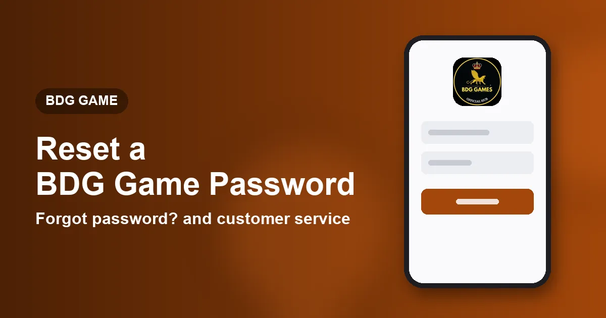 Banner titled Reset a BDG Game Password beside a padlock sketch